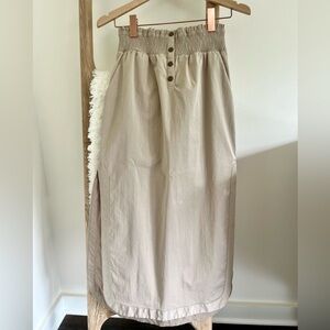 Anthropologie khaki long skirt